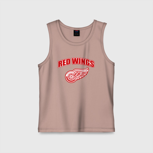 Детская майка хлопок Detroit Red Wings 2, цвет пыльно-розовый