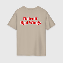 Женская футболка хлопок Oversize Detroit Red Wings 2
