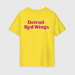 Женская футболка хлопок Oversize Detroit Red Wings 2