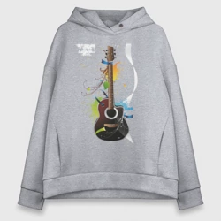 Женское худи Oversize хлопок Гитара 2