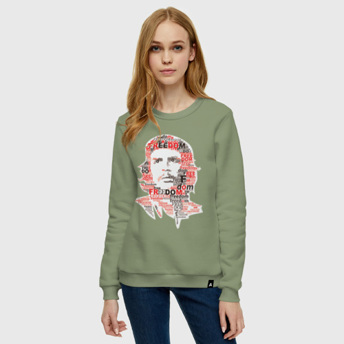 Женский свитшот хлопок Che Guevara 3, цвет авокадо - фото 3