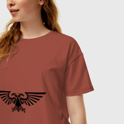 Женская футболка хлопок Oversize Имперский орёл - фото 2