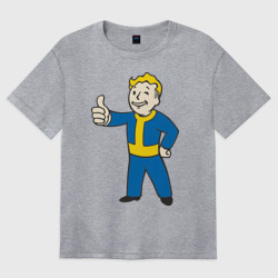 Женская футболка хлопок Oversize Мальчик из Fallout