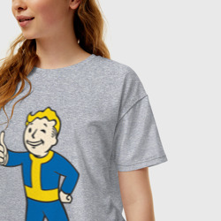 Женская футболка хлопок Oversize Мальчик из Fallout - фото 2