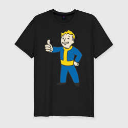 Мальчик из Fallout – Мужская футболка хлопок Slim с принтом купить