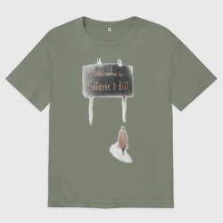 Женская футболка хлопок Oversize Сайлент Хилл