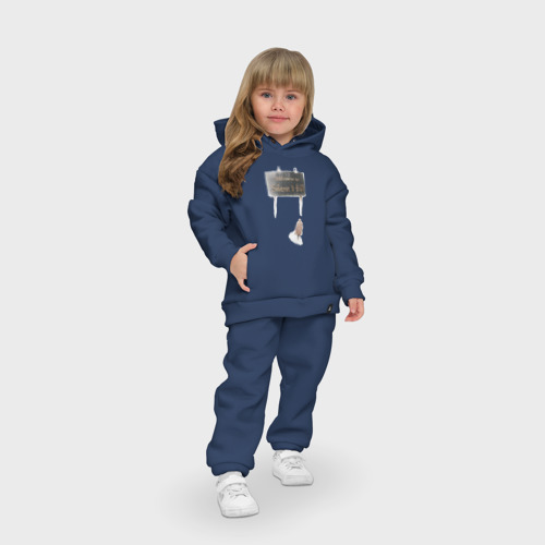 Детский костюм хлопок Oversize Сайлент Хилл, цвет темно-синий - фото 7