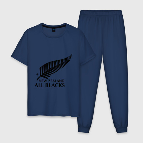 Мужская пижама хлопок All blacks, цвет темно-синий