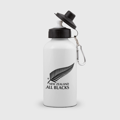 Бутылка спортивная с принтом All blacks, вид спереди №1
