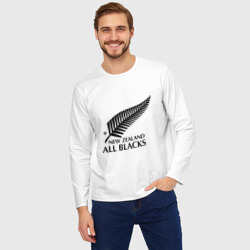 Мужской лонгслив oversize хлопок All blacks - фото 2