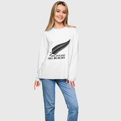 Женский лонгслив oversize хлопок All blacks - фото 2