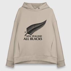 Женское худи Oversize хлопок All blacks