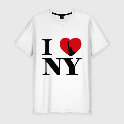 Мужская футболка хлопок Slim I Love NY (2)