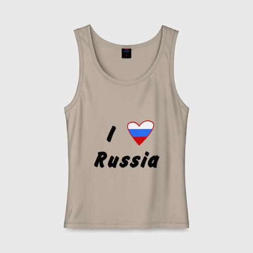 Женская майка хлопок I love Russia (2)