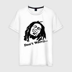 Bob marley-don\'t worry – Мужская футболка хлопок с принтом купить со скидкой в -20%