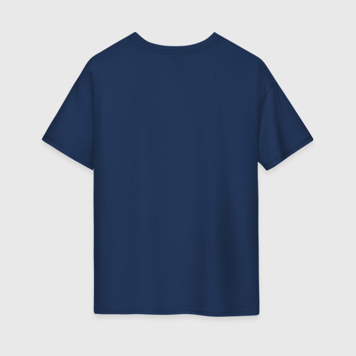 Женская футболка хлопок Oversize I want to believe, цвет темно-синий - фото 2