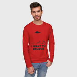 Мужской лонгслив хлопок НЛО существет - фото 2