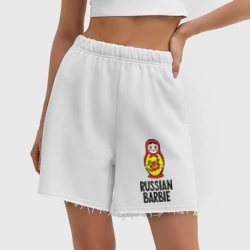 Женские шорты oversize футер хлопок Russian Barbie - фото 2