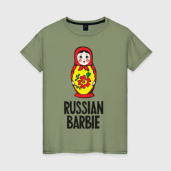 Женская футболка хлопок Russian Barbie