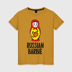 Женская футболка хлопок Russian Barbie