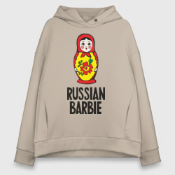 Женское худи Oversize хлопок Russian Barbie
