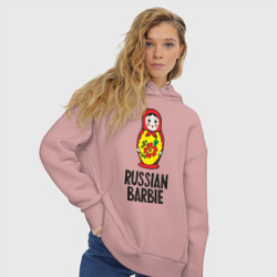 Женское худи Oversize хлопок Russian Barbie - фото 2