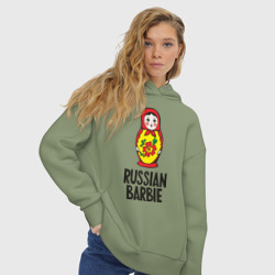 Женское худи Oversize хлопок Russian Barbie - фото 2