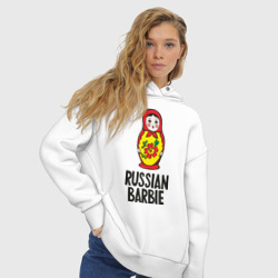 Женское худи Oversize хлопок Russian Barbie - фото 2