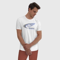 Мужская пижама с белой футболкой хлопок Subaru world rally team 3 - фото 2