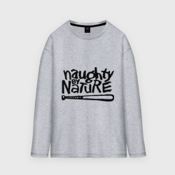 Мужской лонгслив oversize хлопок Naughty by nature