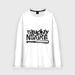 Мужской лонгслив oversize хлопок Naughty by nature