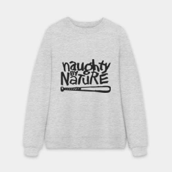 Мужской свитшот oversize без начеса хлопок Naughty by nature