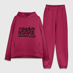 Женский костюм хлопок Oversize Naughty by nature