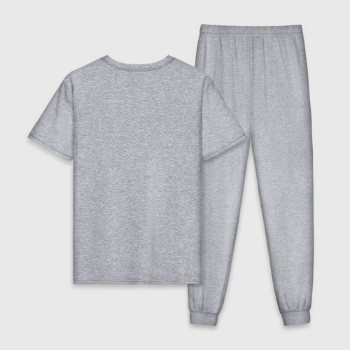 Мужская пижама хлопок Гири – спорт сильных, цвет меланж - фото 2