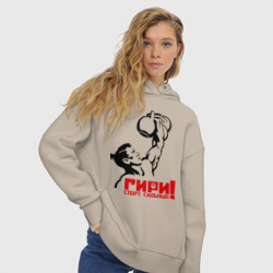 Женское худи Oversize хлопок Гири – спорт сильных - фото 2