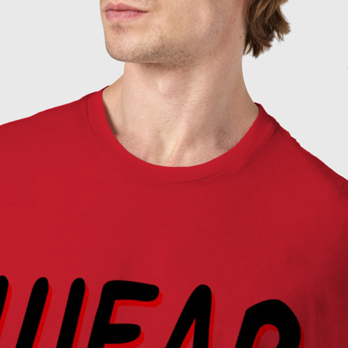 Мужская футболка хлопок Щедр, богат, холост, цвет красный - фото 6
