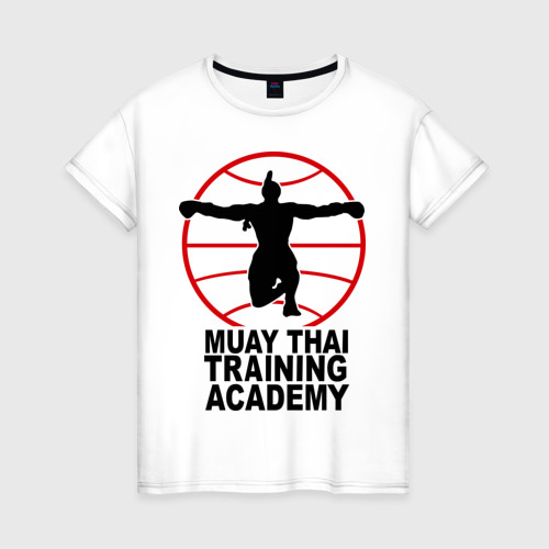 Женская футболка хлопок Mauy Thai Training Academy, цвет белый