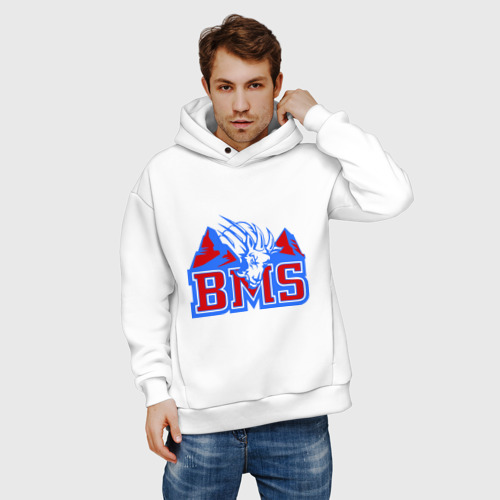 Мужское худи Oversize хлопок Blue Mountain State, цвет белый - фото 3