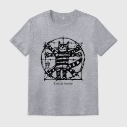 Мужская футболка хлопок Кот Да Винчи