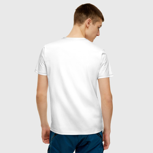 Мужская футболка хлопок Кот Да Винчи, цвет белый - фото 4