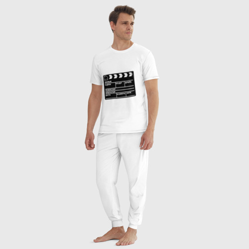 Мужская пижама хлопок Кинохлопушка, цвет белый - фото 5