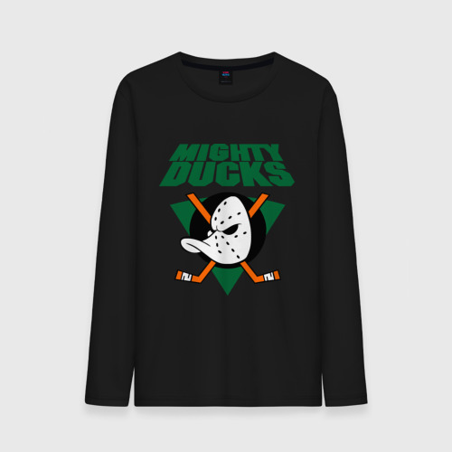 Мужской лонгслив хлопок Anaheim Mighty Ducks 2, цвет черный