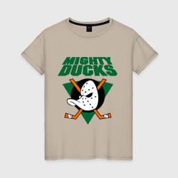 Женская футболка хлопок Anaheim Mighty Ducks 2