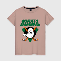 Женская футболка хлопок Anaheim Mighty Ducks 2