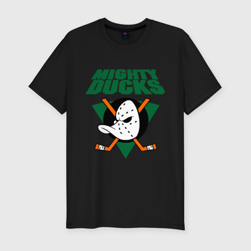 Мужская футболка хлопок Slim Anaheim Mighty Ducks 2, цвет черный