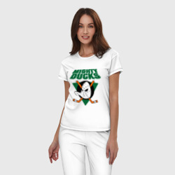 Женская пижама хлопок Anaheim Mighty Ducks 2 - фото 2