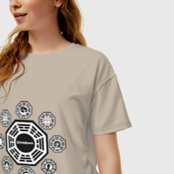 Женская футболка хлопок Oversize Lost - Все станции Dharma - фото 2