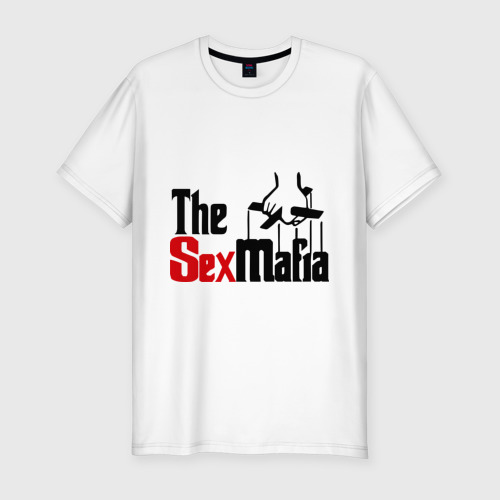 Мужская футболка хлопок Slim The SexMafia, цвет белый