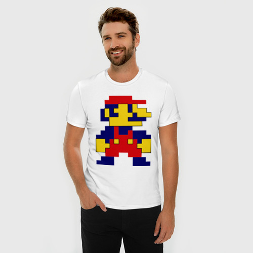 Мужская футболка хлопок Slim Mario 2D - фото 3