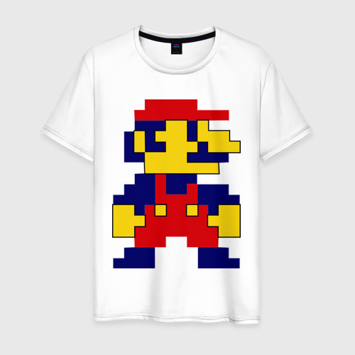 Мужская футболка хлопок Mario 2D, цвет белый